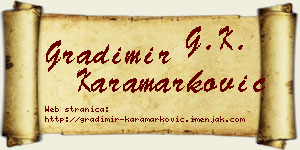 Gradimir Karamarković vizit kartica